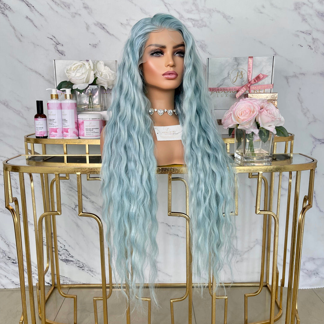 BABY BLUE LACE FRONT