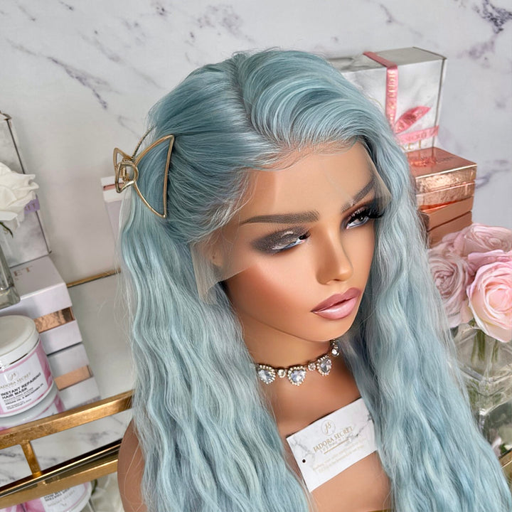 BABY BLUE LACE FRONT