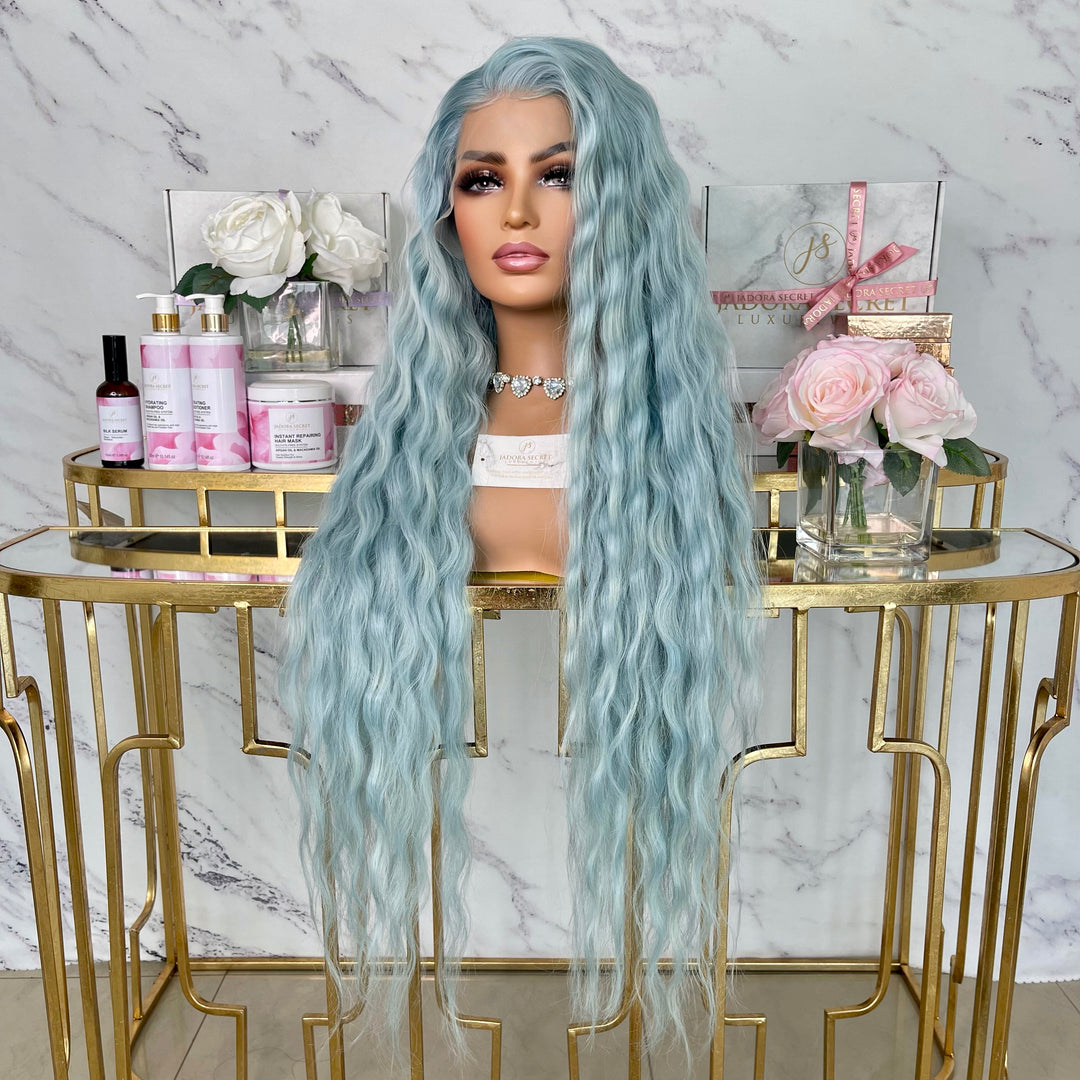 BABY BLUE LACE FRONT