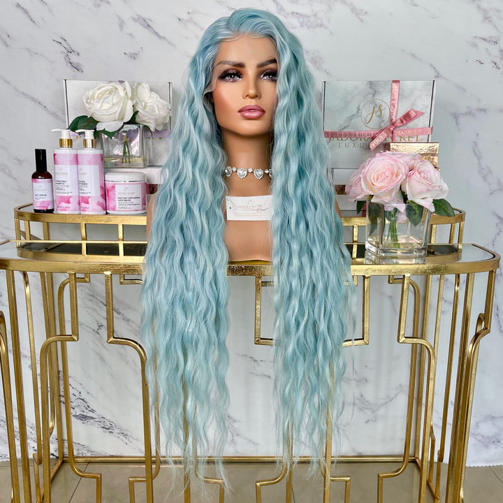 BABY BLUE LACE FRONT